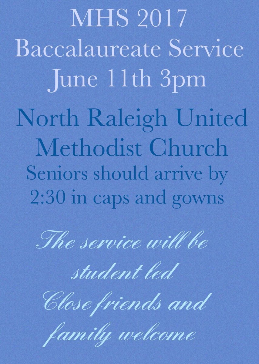 millbrook2017's tweet photo. Don't miss the Baccalaureate Service this Sunday! https://t.co/UU1kpTf06l