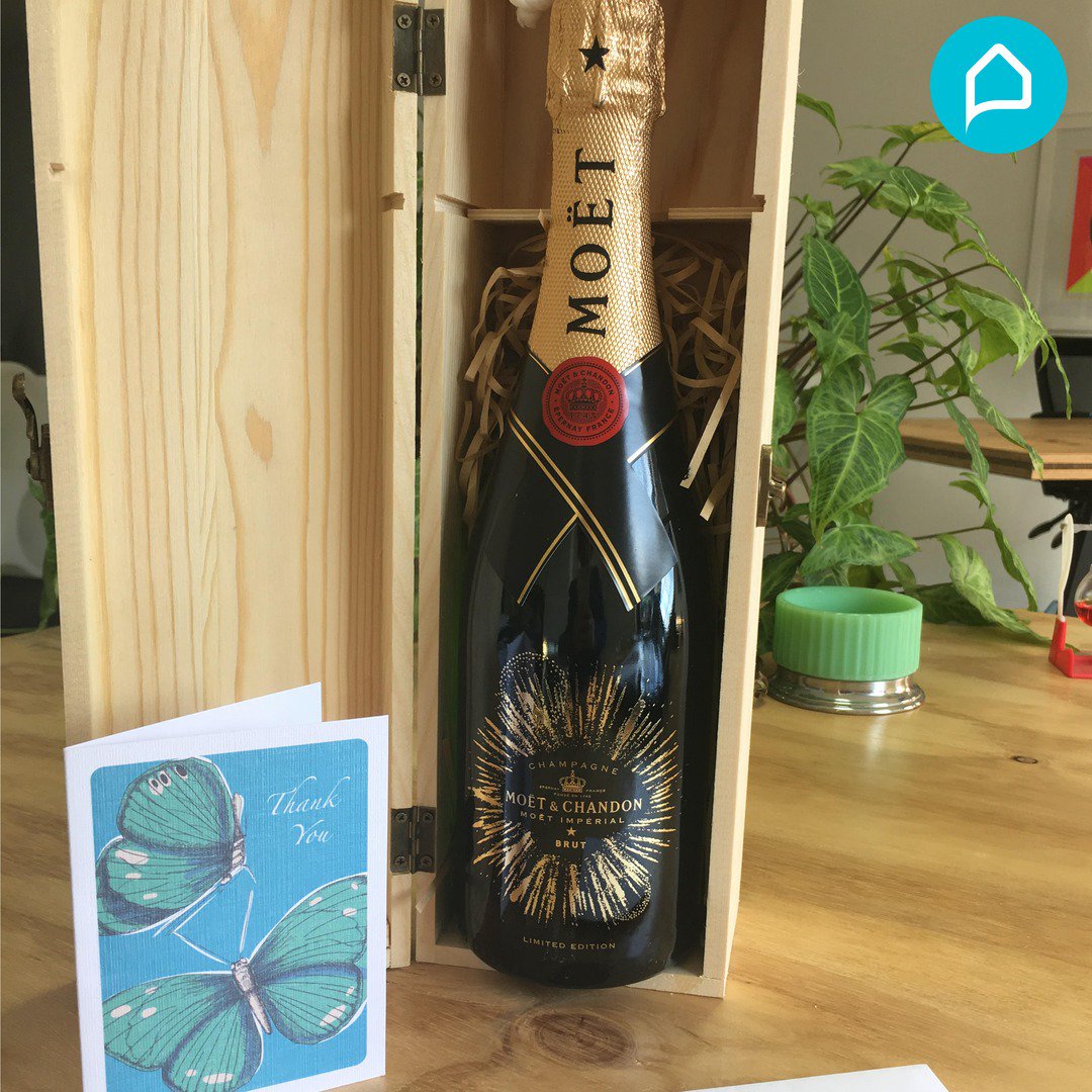 ThinkPropertyCo's tweet photo. Is Moët French for thankyou? Thanks to our amazing client for the champagne, we will be having a bubbly day! #ThinkPropertyCo https://t.co/NuCq4cYI5h