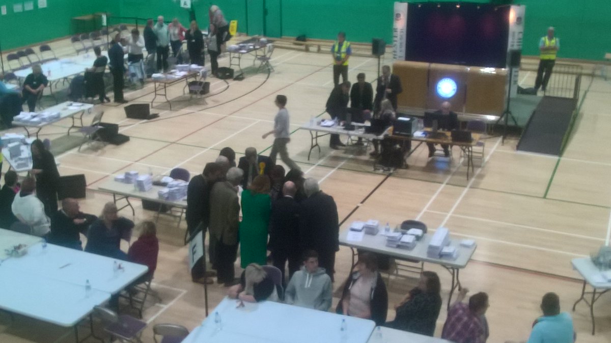 Candidate huddle before result announcement #ArgusElection