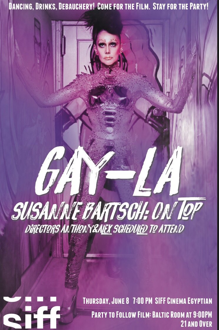 PonySeattle's tweet image. GAY-LA Alert from SIFF! There will be a Drag/Fashion show competition before the screening of Susanne Bartsch film tonite at The Egyptian!