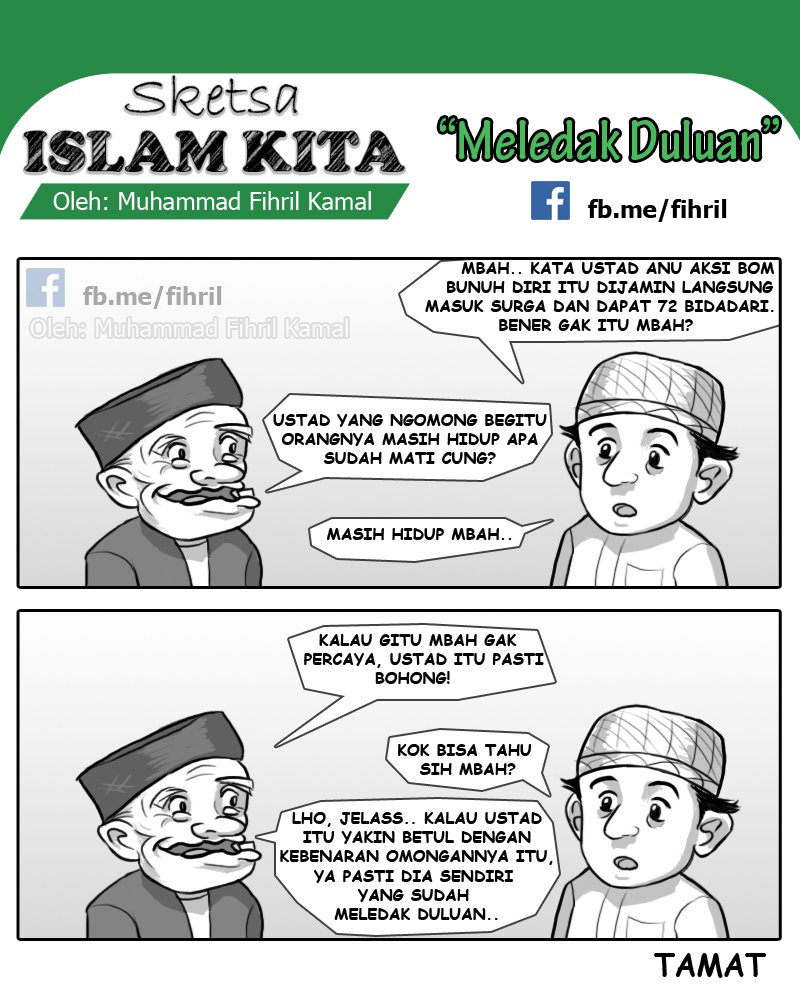 Logika tentang Bom Bunuh Diri masuk Surga. By <a href="/Fihrilkamal/">M. Fihril Kamal</a>