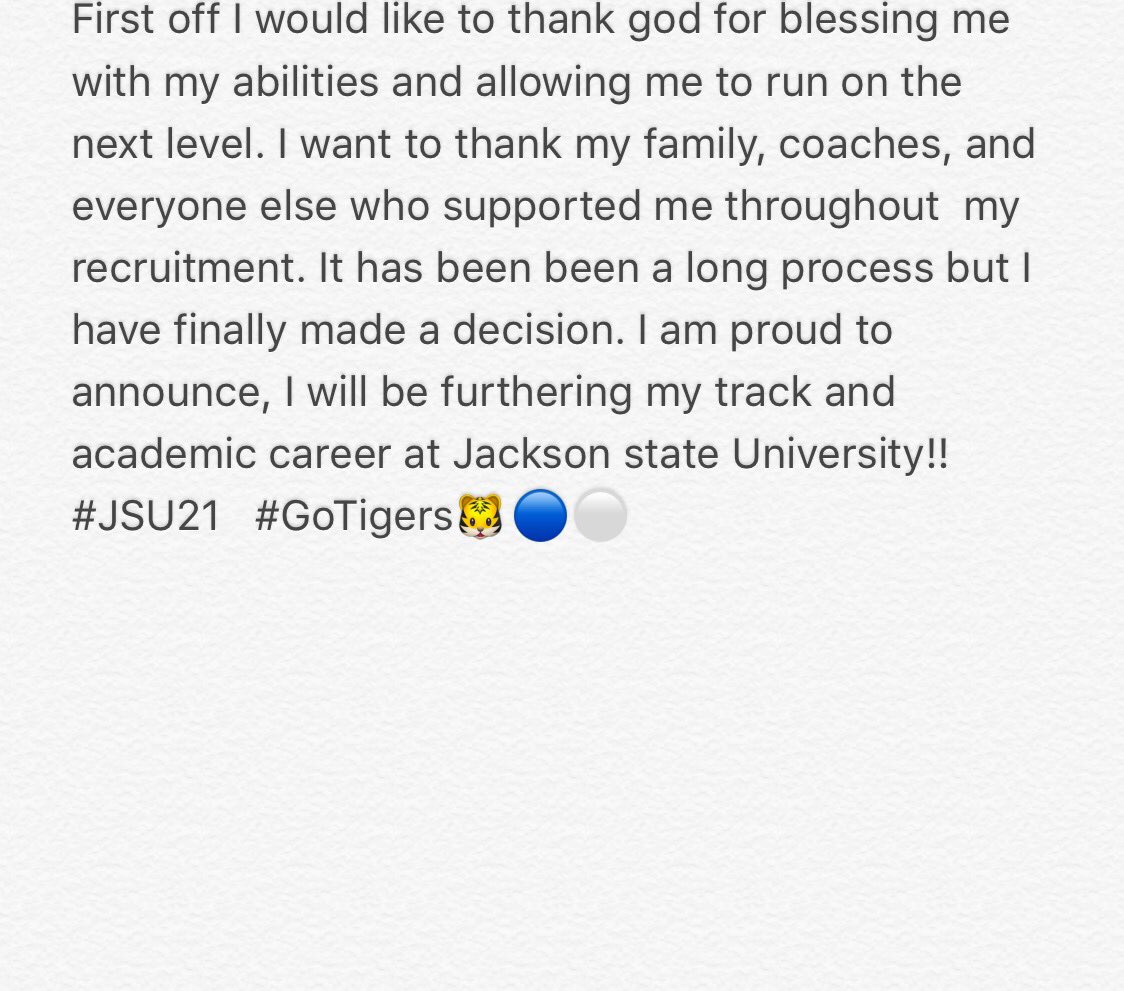Braile__'s tweet photo. It's official‼️ #JSU21 #GoTigers #TheelLove https://t.co/JDduDFKJz5