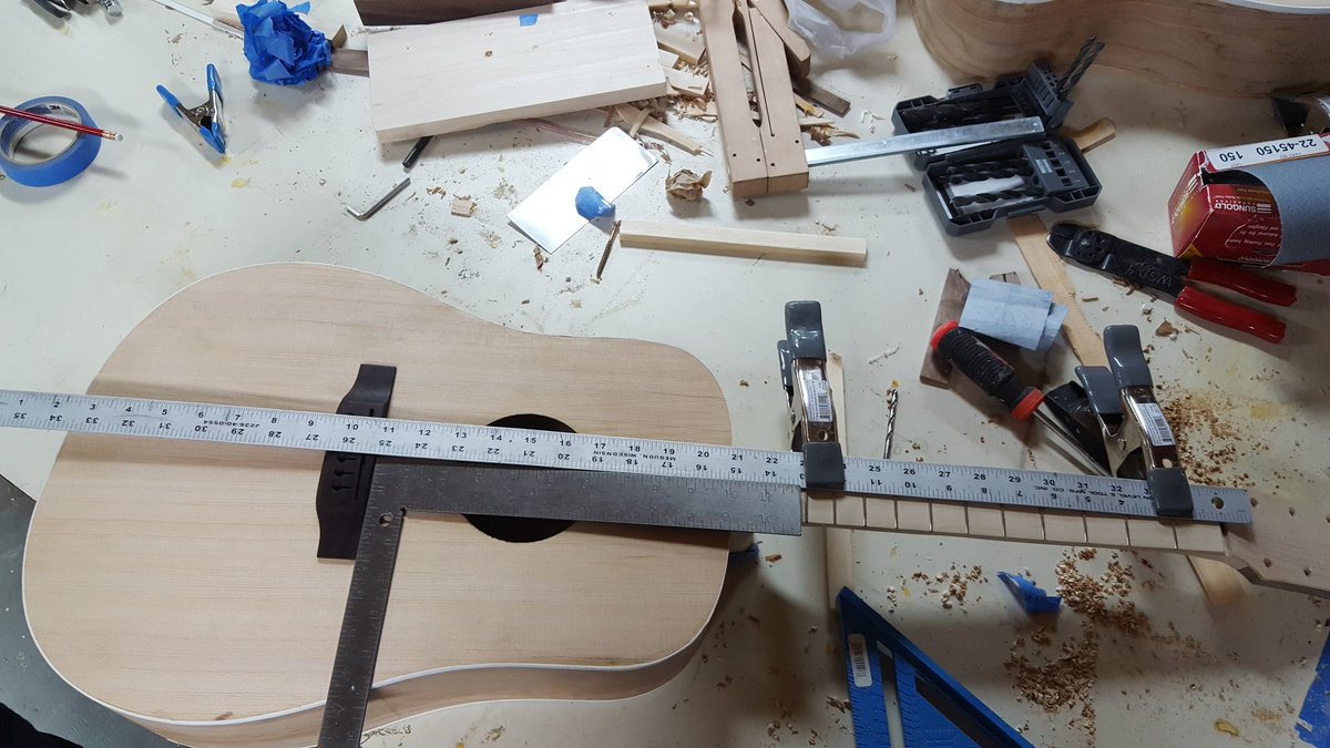Maestro_Wilson's tweet photo. Bridges, setting necks, and finish coating left. Gonna be down to the wire! #wahlukestrong https://t.co/bkxL0bmKmP