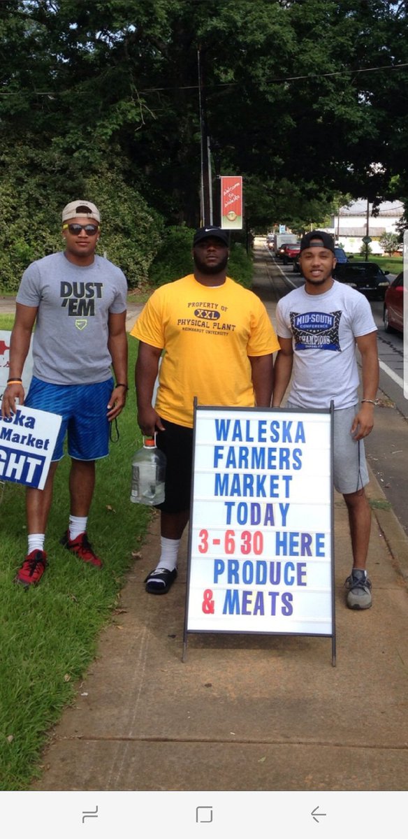 Had guys helping at the Farmers Market. #RUfootball #theRUfootball