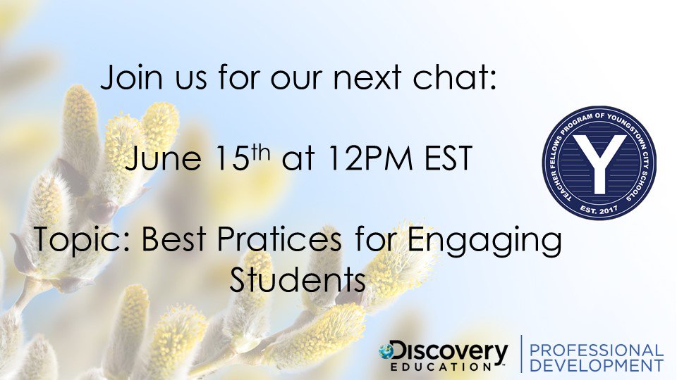 Thanks for a great chat! Hope you can join us next week where we will talk about engaging students! Back to the 12pm time! #fellowsachieve