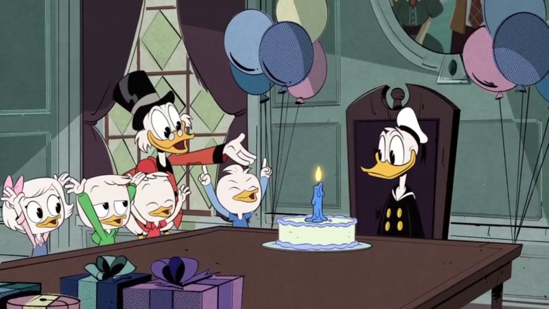 io9's tweet image. In a new DuckTales short, Donald celebrates his birthday with a little "help" from Scrooge McDuck on.io9.com/SZzivIU