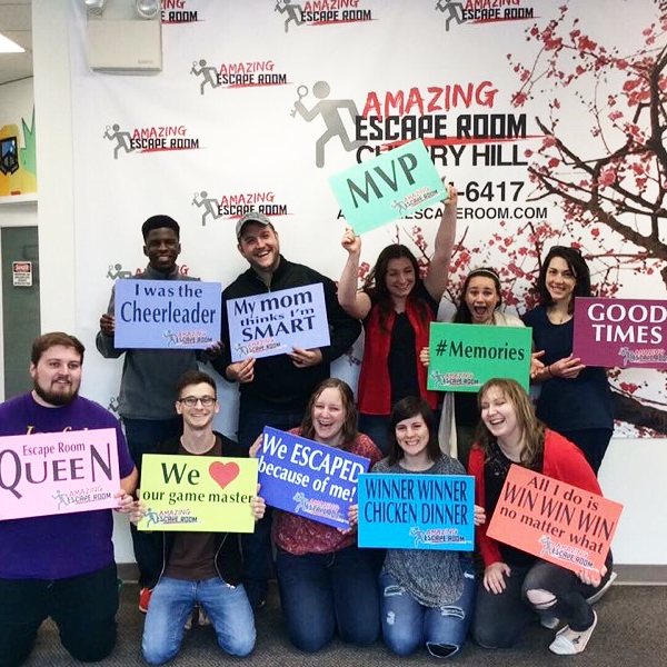 gzschool's tweet photo. What does the summer look like so far, you ask? It looks like #escapetheroom with our summer staff 😃 https://t.co/nusq5Y2KoE