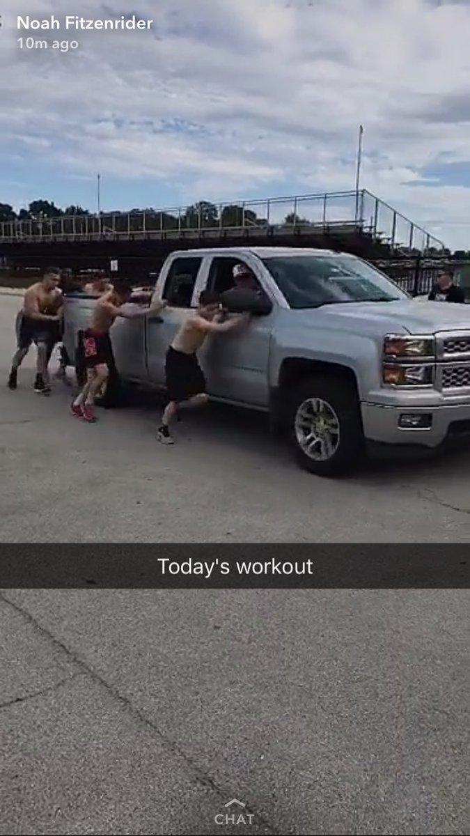 NWCPhoenix's tweet photo. Happy #JeepPush day! (Truck full of bricks added this year) #FearThePhoenix https://t.co/ZSUouawDzq