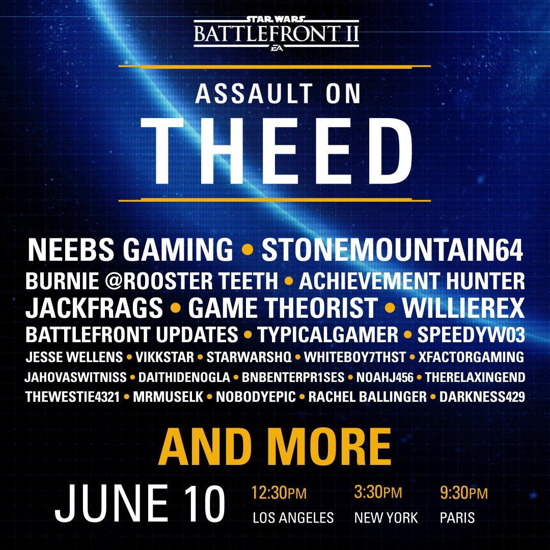 EAStarWars's tweet image. Forces are amassing for the Assault on Theed livestream at #EAPLAY.