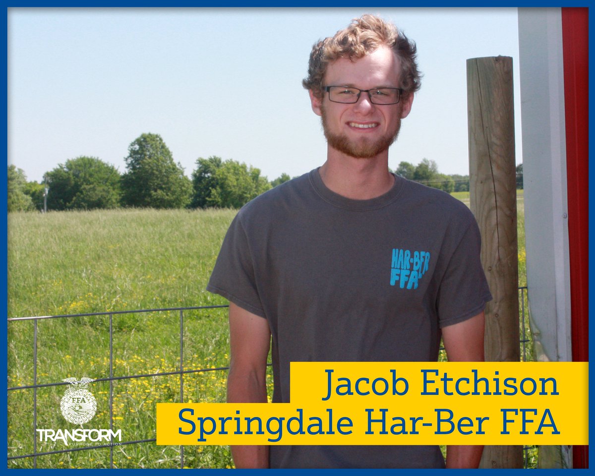 ArkansasFFA's tweet photo. Congratulations to our 2017 Star Farmer - Jacob Etchison of Springdale Har-Bar FFA! #TransformARFFA https://t.co/S0m5XkAqVo