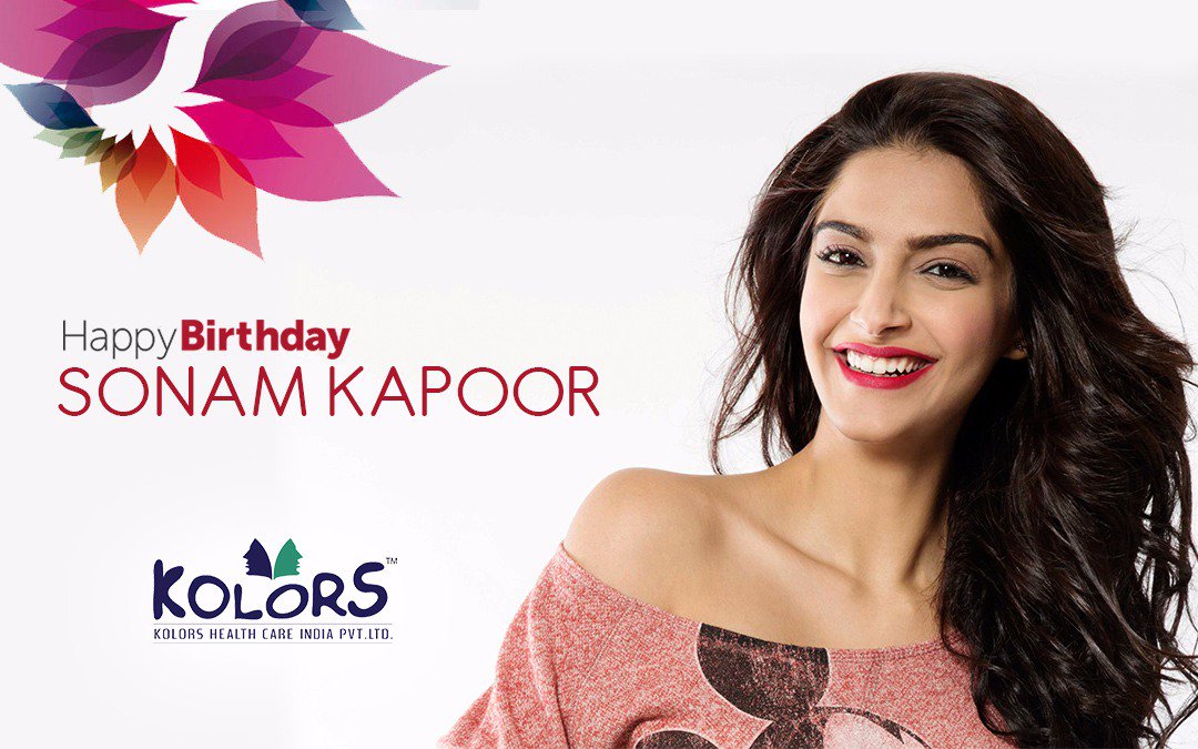 Team Kolors Wishes Actress Sonam Kapoor A Very Happy Birthday.    
