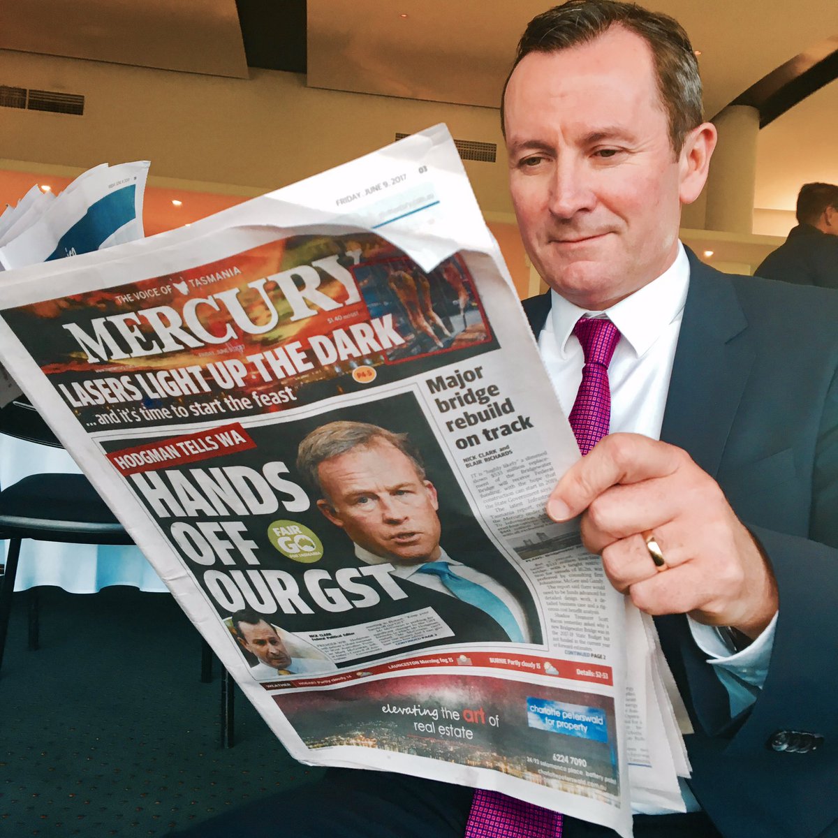 MarkMcGowanMP's tweet image. Your GST? It's ours. 34¢ in the $ is a joke, and you know that @WillHodgman. The system isn't working; it's time WA got what we deserved.