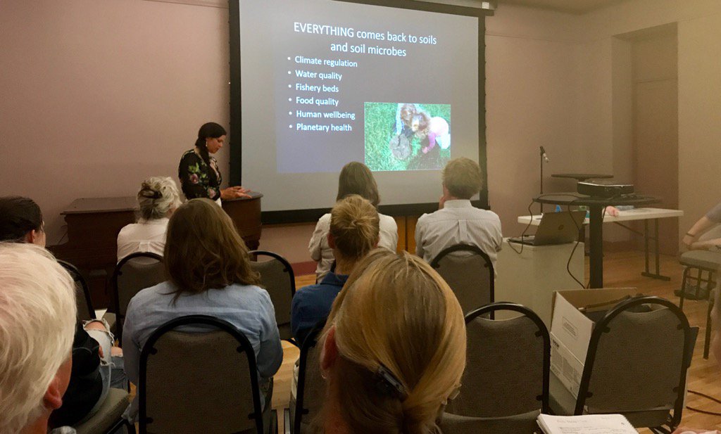 SoildocTony's tweet photo. (Nicole Masters's son argued sound &amp; light *don't* come #backtosoil) #soilculture w/Western Sust Exchange NPRC @NRDC https://t.co/YpNnQjOgKM