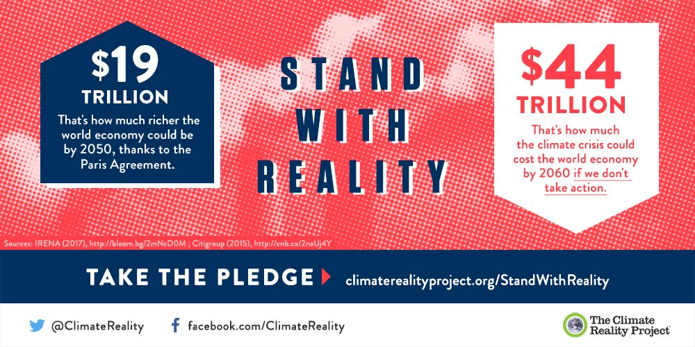 ClimateReality's tweet photo. Stand up for science. Stand up for the truth. Stand up for the future. #StandWithReality: https://t.co/xeF0mSTnCR https://t.co/cAOpogXvTj