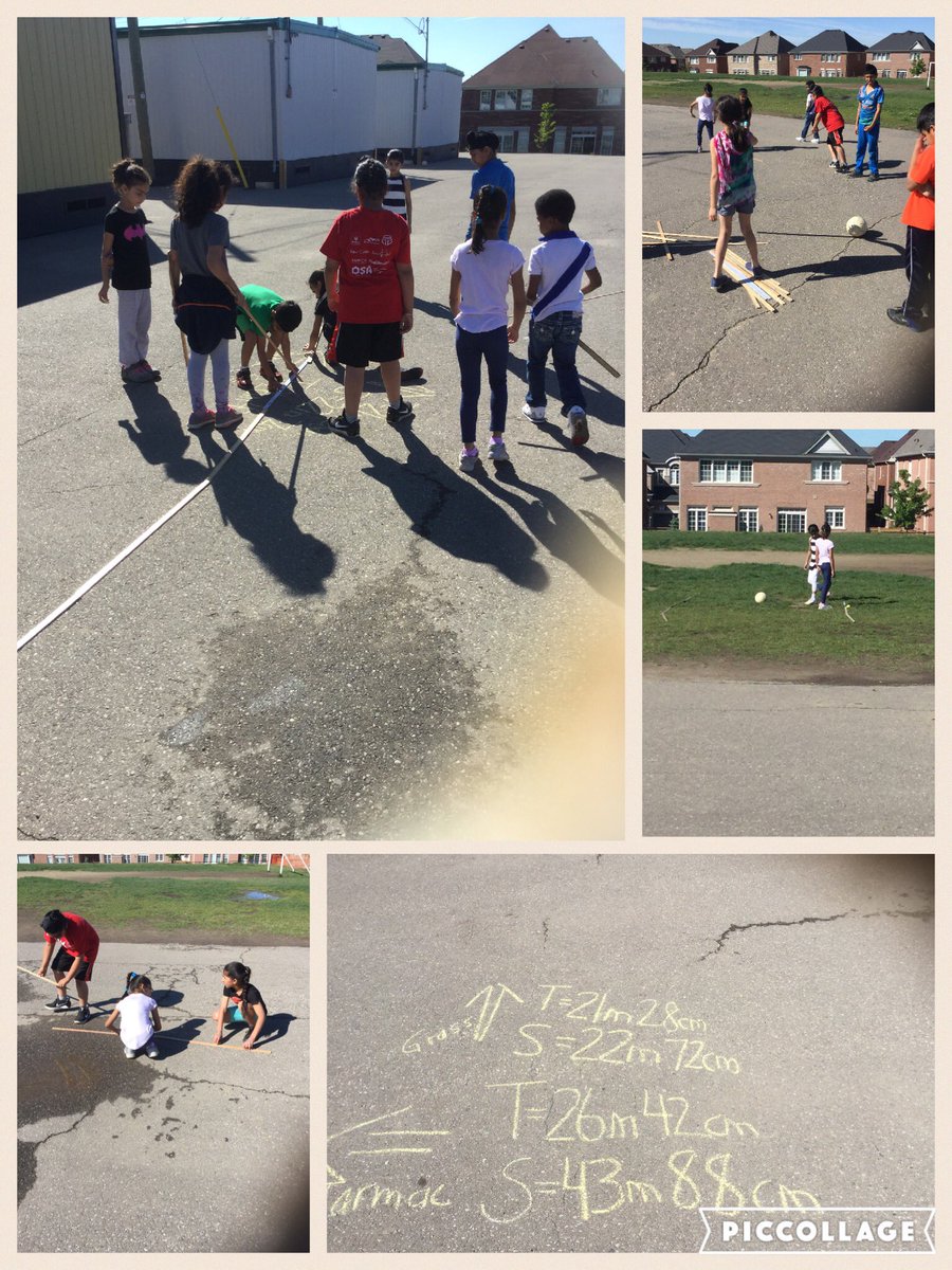 mrscookesclass3's tweet photo. Gr 3 looked at force, friction and tested Newtons Laws of physics today. Add measurement data, a few friends and sunshine #junelearning https://t.co/LzBLXDzmYJ