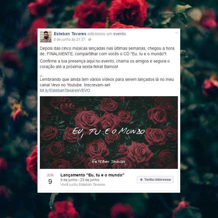 FresnoBSB's tweet photo. Lançamento de EU, TU E O MUNDO, álbum novo do @estebantavares AMANHÃ!

Vem contar os segundos junto com a gente!
https://t.co/R6nXBO8pgc https://t.co/Ltam9NdPnt