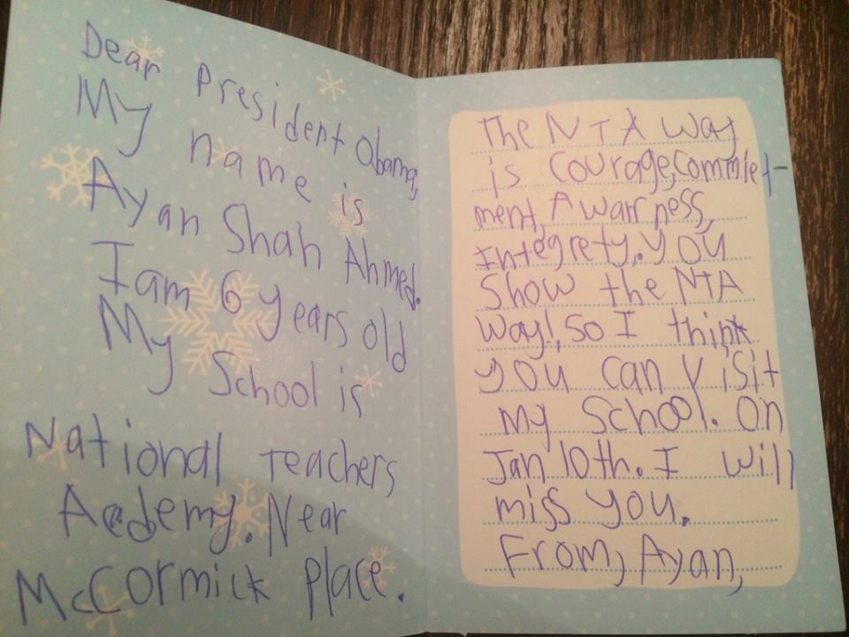 priyajayshah's tweet photo. Why is CPS attempting to close an elementary school that inspires this?  #WeareNTA #ntalearns @111NTA https://t.co/hv29g5EhFO @BarackObama https://t.co/37UWyJjeE5