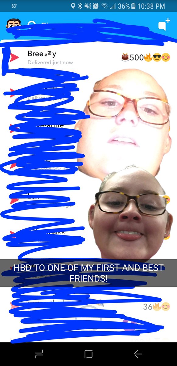 CWalker713's tweet photo. Hbd Breezy @breezybutt68 and happy 500 day snap streak too https://t.co/Wyzj5a0ZqR
