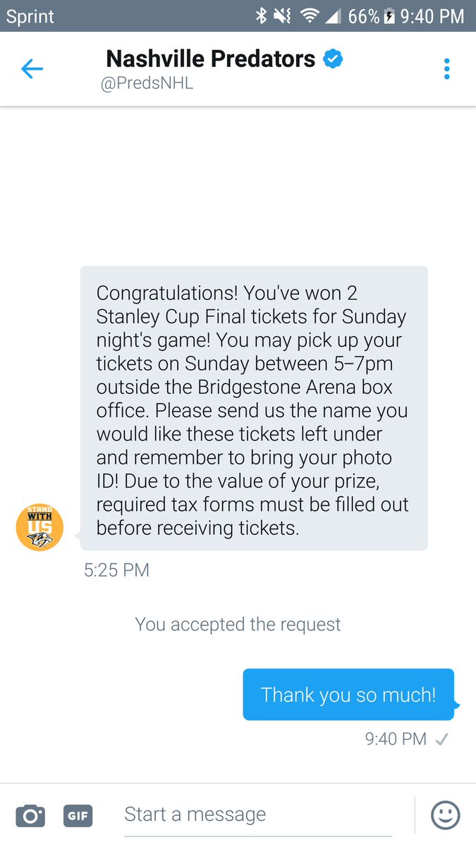 BaileyBonte's tweet photo. When you happen to check twitter, and you see this beauty. I get to go to game 6! https://t.co/W5FMI0mh5z