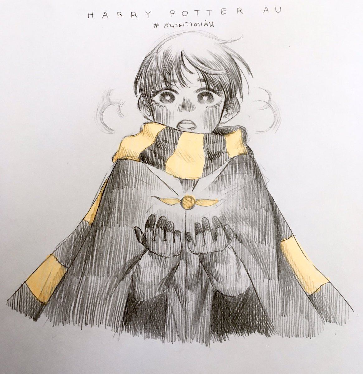 earthnattapat's tweet photo. Week 18 : Harry potter AU ✨✨✨

"หวา! นี่มันลูกสนิชนี่นา!!"

ได้เล่นแล้ว!!! วาดทันบ้างแล้ว!!!!
#สนามวาดเล่น #taehyung #v #btsfanart https://t.co/Jszm9zcwFd