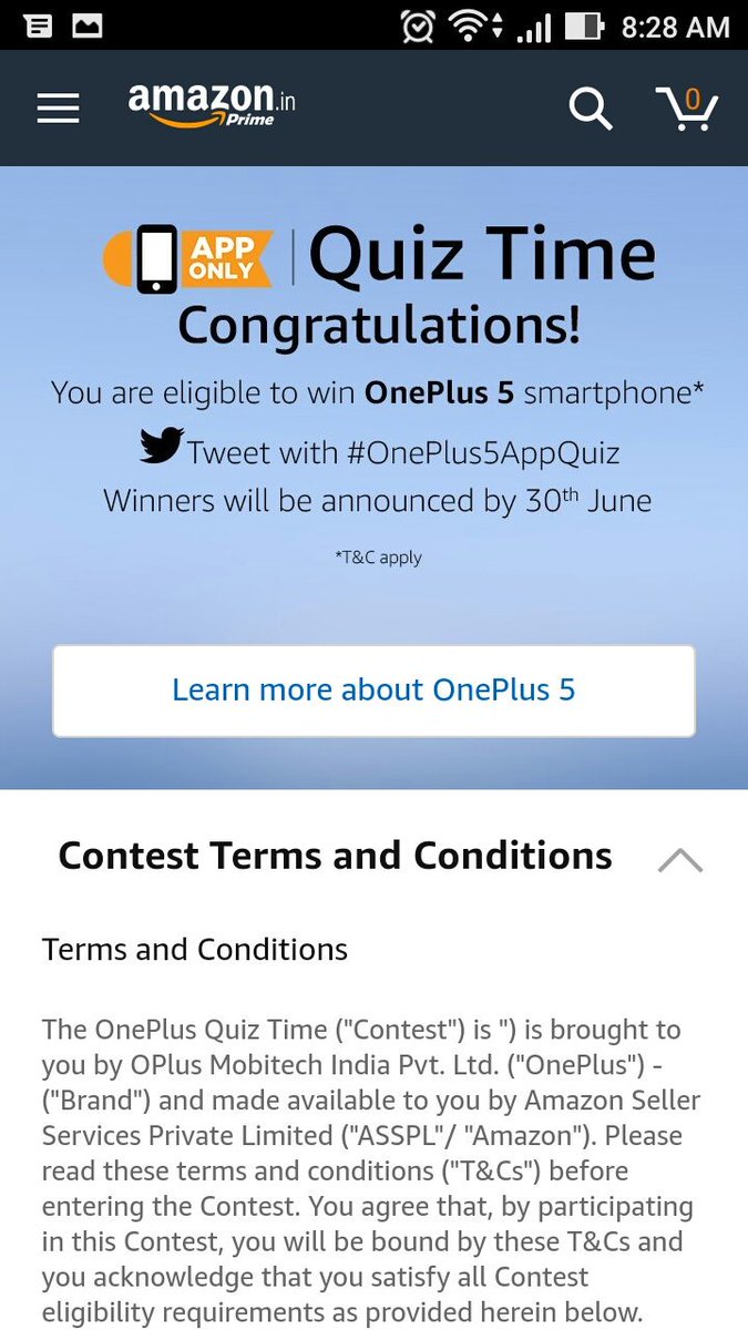 #OnePlus5AppQuiz One Plus ... Choose Me! :p