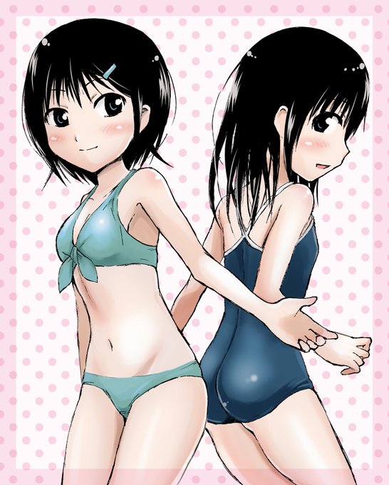 「hairclip school swimsuit」 illustration images(Latest)