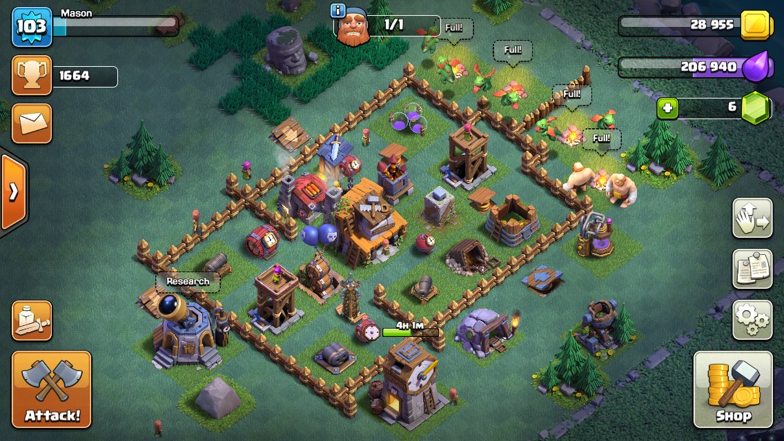 AllSuperCell's tweet photo. How's your Builder Base going? I would say mines not doing half bad! https://t.co/1kNiLOxrC6