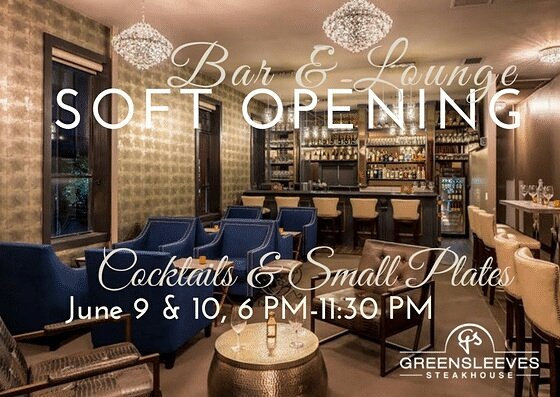 Greens_steak's tweet photo. #retweetme Join us this weekend for more soft opening festivities including food and drinks in our remodeled bar &amp; lounge. #savegreensleeves https://t.co/QQFDbbLrkX