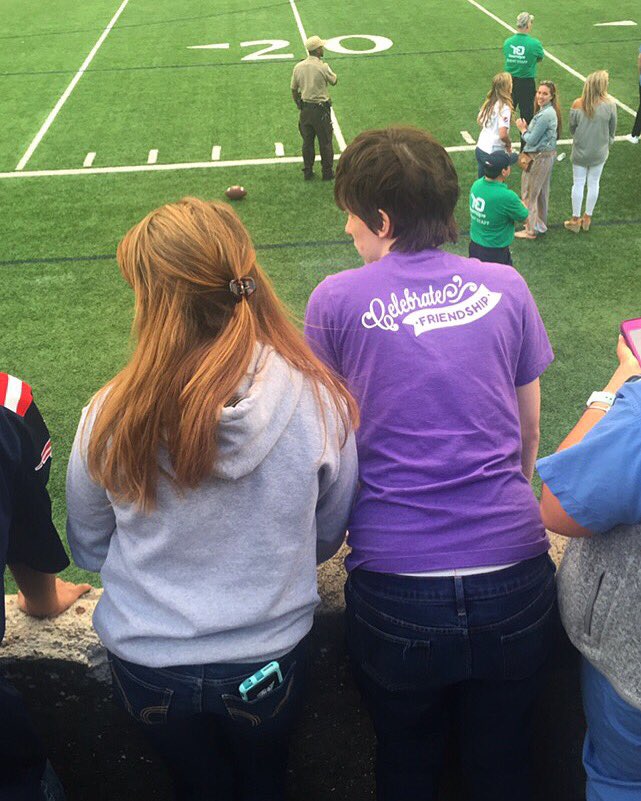 Becca's shirt says it all-- "Celebrate friendship" #nationalfriendshipday #bestbuddies