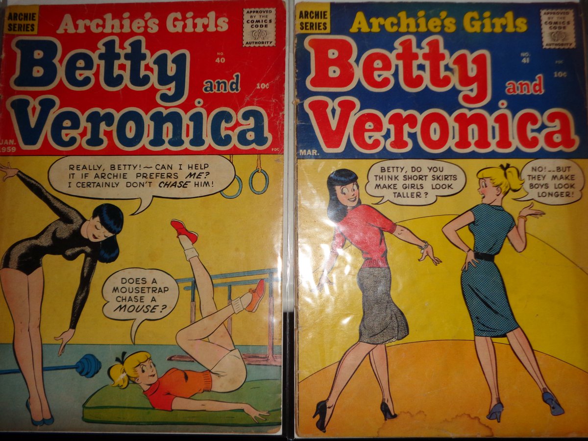 btoandbatbooks's tweet image. #NationalBestFriendsDay ?  Hmm. Please indulge me a  #BettyandVeronica from a different era from my collection.  #HarryLucey cover artwork.
