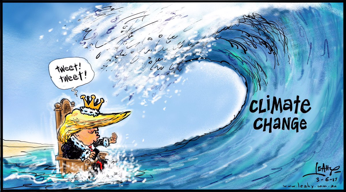 leahycartoons's tweet photo. TRUMP PULLS OUT OF PARIS CLIMATE AGREEMENT #Paris #Climatechange #Trumpclimatechange @ABCNews24 @sunriseon7 https://t.co/mqYOeemOhV