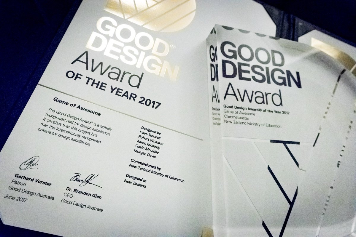 Game of Awesome just won four Good Design Australia awards — including Design of the Year, the top prize. Public good #codesign recognised!