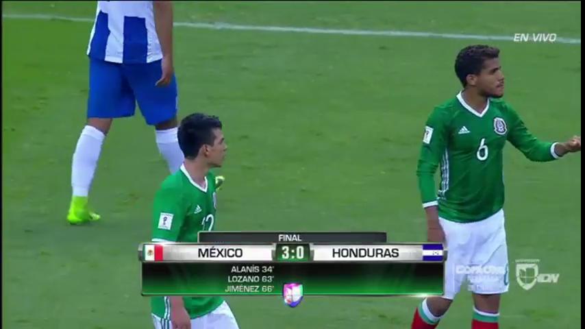 ⚽ | #MEXvHON FINAL del partido. México vence a Honduras 3-0.