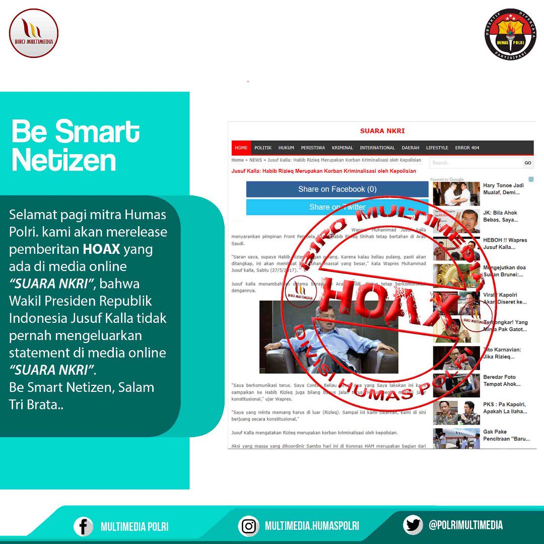 Selamat Siang mitra humas 
Bijaklah Dalam Menerima Informasi Di Media Sosia  #penyebaranhoax #beritahoax #bijakdalammediasosial