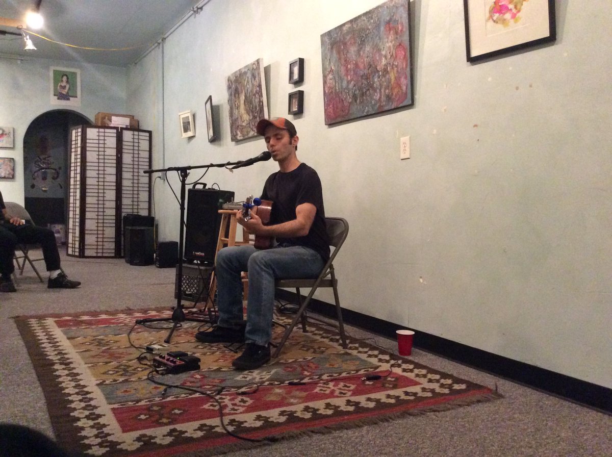 Adam Block tonight at #GoldLionArts. Good stuff.