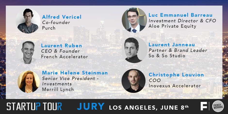 Frenchfounders's tweet photo. 1/2 🇫🇷🚀 #StartupTour #LA thanks to all the attendees, jury and #startups ! #FrenchTech Attend June,12th in #NewYork https://t.co/Fc48ysMXWX https://t.co/T3iJ9P7w58
