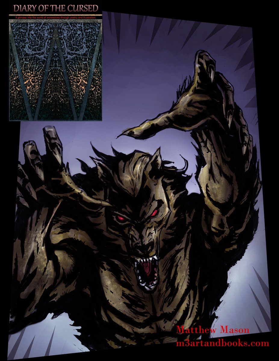 ArtistMattMason's tweet photo. Horror,fantasy,art,books #ArtistMattMason #M3artandbooks #Horror #Fullmoon #werewolf #books https://t.co/GedcD2BjEV