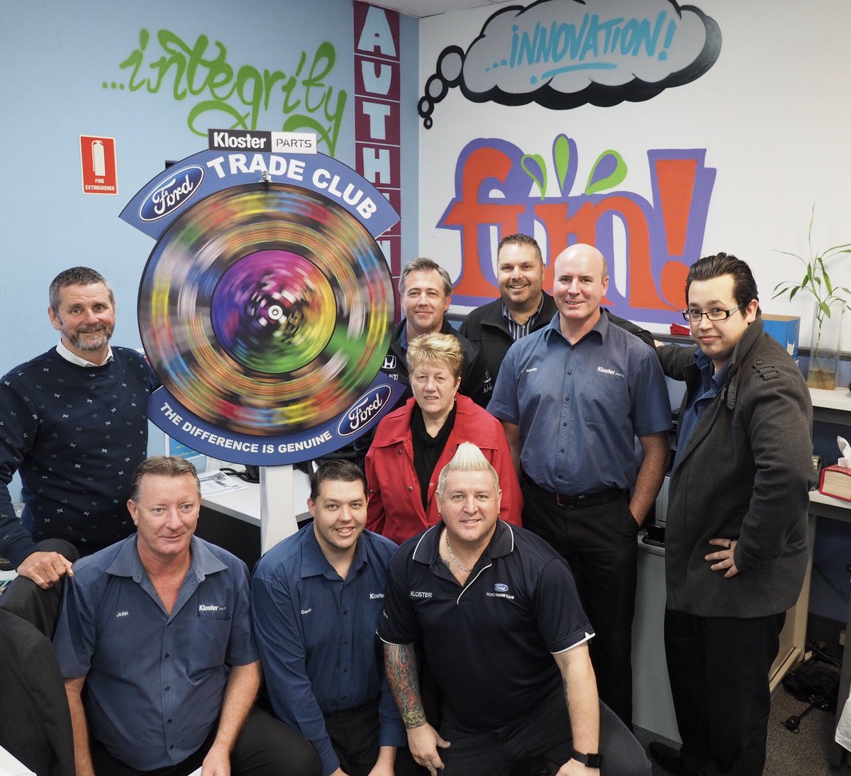 KlosterGroup's tweet photo. The Kloster Parts team spinning up some fun &amp; generating Genuine Parts Sales 🔧🔩 https://t.co/GFJdUNByWd