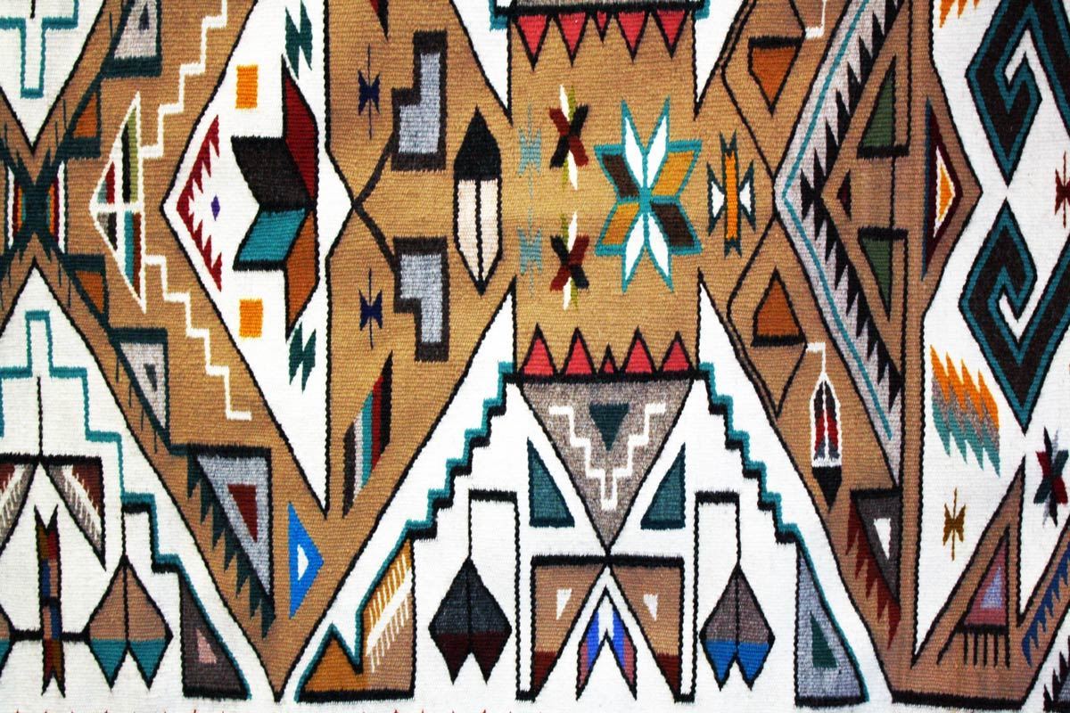 FoutzTrade's tweet photo. Teec Nos Pos #NativeAmericanDesign #NavajoRug #Weavings by Angeline Begay: 46" x 80" https://t.co/JJIVm2krEM #SouthwesternStyle #VintageRug https://t.co/tioIH5PqUk