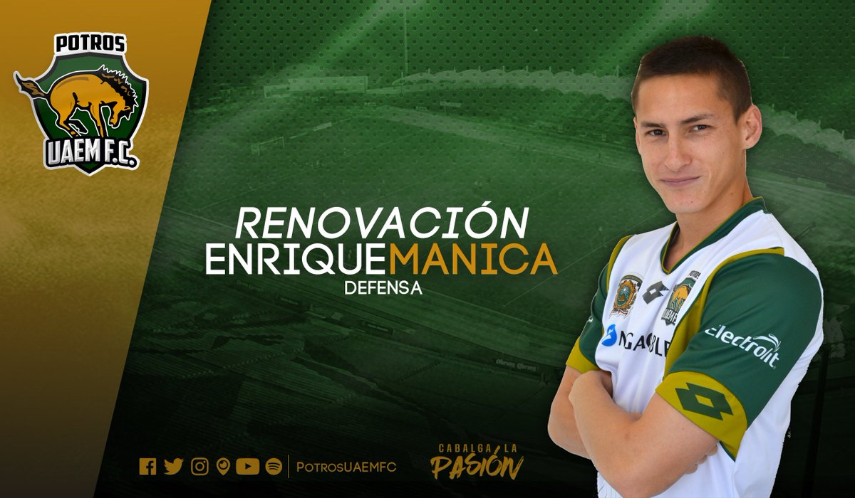 PotrosUAEMFC's tweet photo. ¡Renovación de contrato de Enrique Manica!
#DraftAP2017 #SemanaDelFutMX ⚽ #CabalgaLaPasión🐎 https://t.co/IibdW5lt1z
