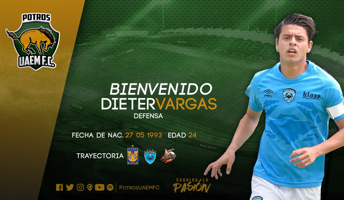 PotrosUAEMFC's tweet photo. ¡BIENVENIDO A POTROS UAEM FC! #CabalgaLaPasión🐎 #DraftAP2017 #SemanaDelFutMX ⚽ https://t.co/rZkpn1zDKP