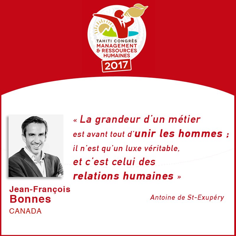 L'#humain reste au centre de tout, même quand on parle #numérique ! C'est la conviction de Jean-François Bonnes <a href="/jfbonnes/">Jean-François Bonnes</a> #CongrèsMRHTahiti