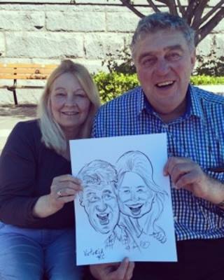 FunSketches's tweet photo. Look at those smiles! Celebrate #Canada150 at the #victoriainnerharbour this month! #caricature #yyj https://t.co/8XSNbrklgV