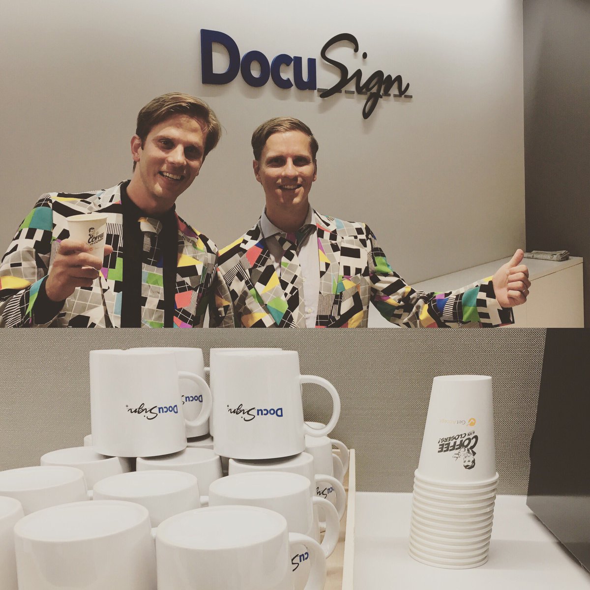 getaccept's tweet photo. The two best #eSign companies under one roof 😀 - Thx @siliconvikings for hosting an awesome event at @DocuSign HQ https://t.co/wBQx5ccjE8