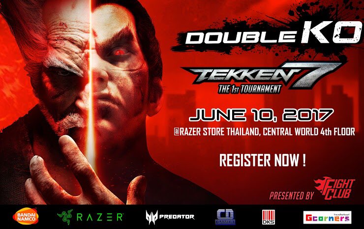 FightClubTH's tweet photo. GET READY FOR THE NEXT BATTLE !! THE 1st TEKKEN7 TOURNAMENT IN THAILAND #FCTH  #RAZER #PREDATOR #TEKKEN #DKS #GCORNERS #CDgamers https://t.co/7aUwcDpKRi