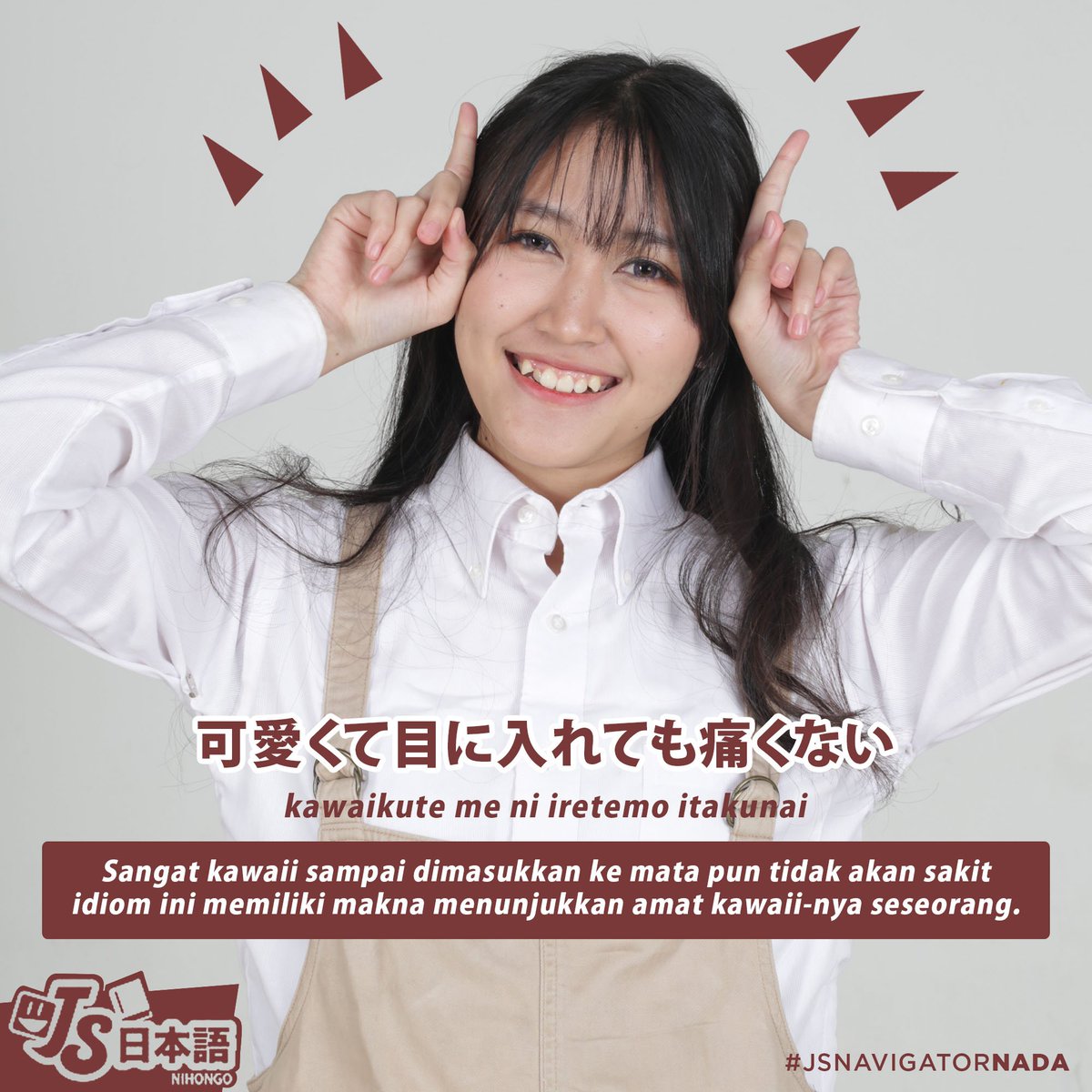 JapaneseStation's tweet photo. Tapi inget jangan mentang-mentang peribahasanya kayak gini terus kalian minta gebetan buat nusuk mata kalian pake jari, ya! https://t.co/OcNyHpT4f4
