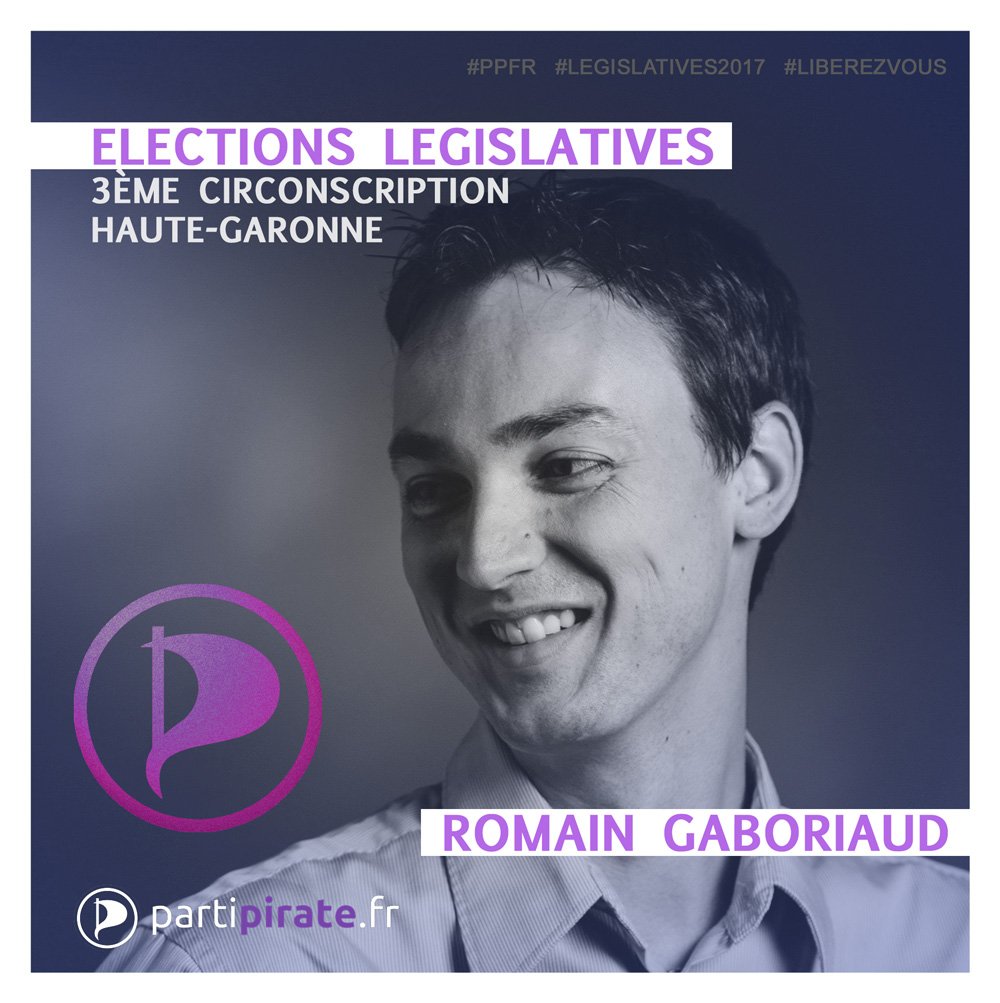 PartiPirate's tweet photo. Romain Gaboriaud est notre candidat @PartiPirate #Toulouse #circo3103. Ensemble, Piratons l'assemblée
#Législatives2017 #VotonsCitoyen https://t.co/rbsklCE752