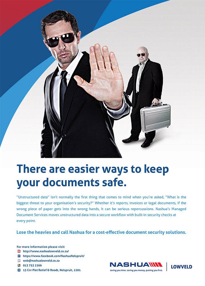 Nashua_Lowveld's tweet image. Nashua Lowveld for cost-effective organization security #DocumentSecuritySolutions #ManagedDocumentServices #SecureWorkflow Phone 0137532266