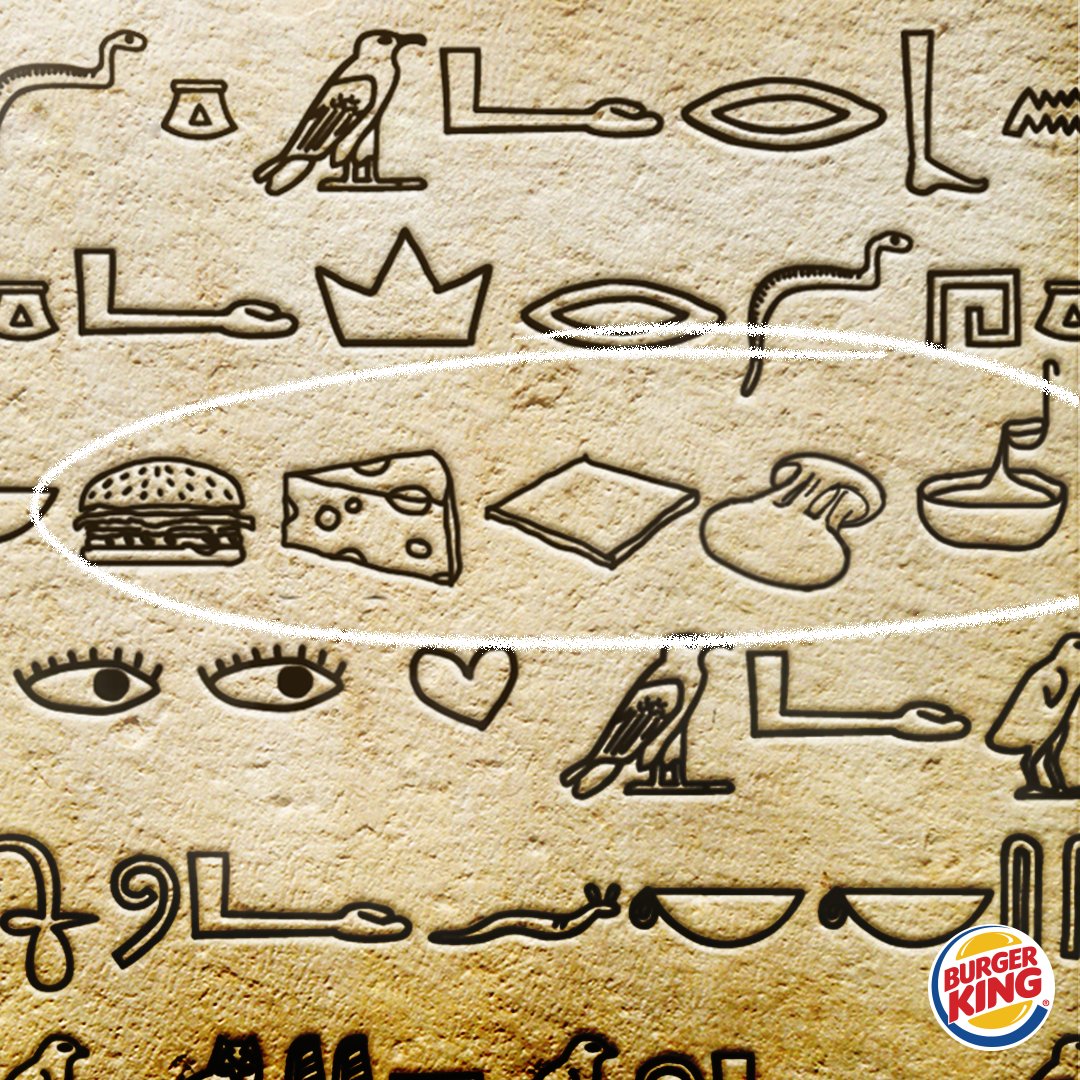burgerkingph's tweet photo. Our #KingSizedCraving for the beefy, cheesy #4CheeseWhopper dates back to ancient times. #AlternativeFacts https://t.co/xdFIYOHi1u
