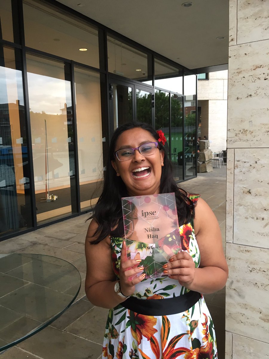 NishaHaqPhoto's tweet photo. Eeek! Proud to say I won Aspire #FreelanceroftheYear at last night's @teamIPSE wonderful event. @EllieJaneTaylor such a fantastic host! 🥂♥️😘 https://t.co/Fq0rQEWeXB